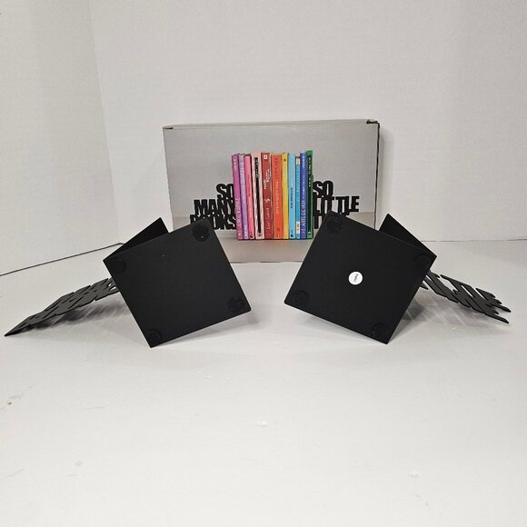 Balvi So Many Books So Little Time Black Metal Bookend New - Picture 5 of 11